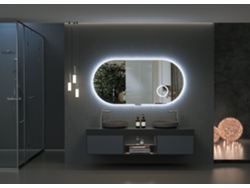 Espejo iluminado con espejo de aumento x3 anti-vaho, luz frio 60x140cm MICE COLLECTION