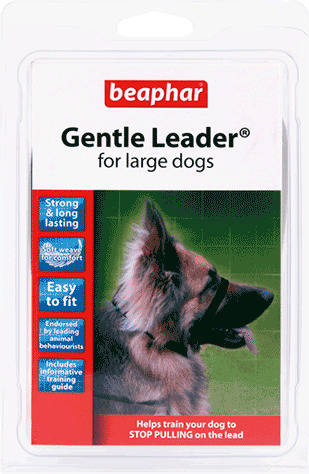 Beaphar Gentle Leader negro perro grande correa adiestramiento collar antitirones ajust para