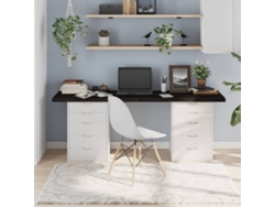 Tablero Mesa | Superficie De Mesa | Tablero De Escritorio Madera Roble Tratada Marrón Oscuro 180x60x(2-4) Cm Wsd98311