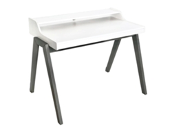 Mesa escritorio MUEBLEAR 'Nere' 110x86x75cm en color blanco y gris