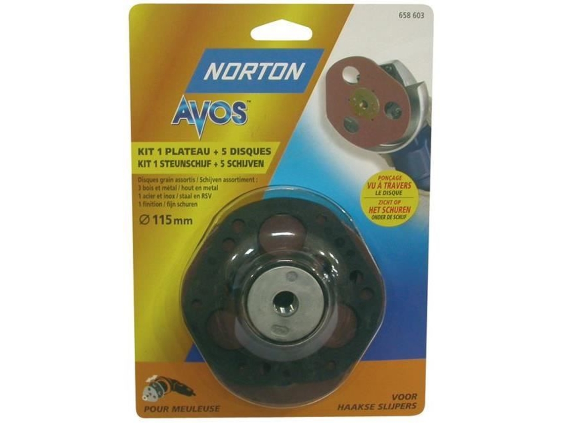 Placa De Lija 5 Discos Avos Norton D 115 Mm