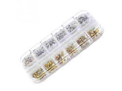 Herramientas De Manicura Caseras Con Diamantes De Imitación Ab Y Purpurina Para Decoración De Uñas Redondas.