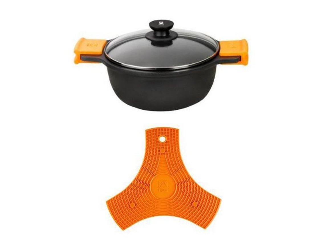 Cacerola con tapa de cristal BRA Efficient A270332 8,3 L Ø 32 cm Negro