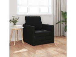 Sofá Cama 2 En 1 Negro 74x77x81 Cm Tela Wsd862698
