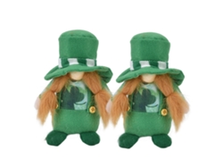 Lindos elfos decorativos con sombrero verde, manualidades para decorar el dormitorio, el sofá o la mesa.
