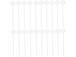 Juego De 50 Soportes Decorativos Redondos De Plástico Transparente.