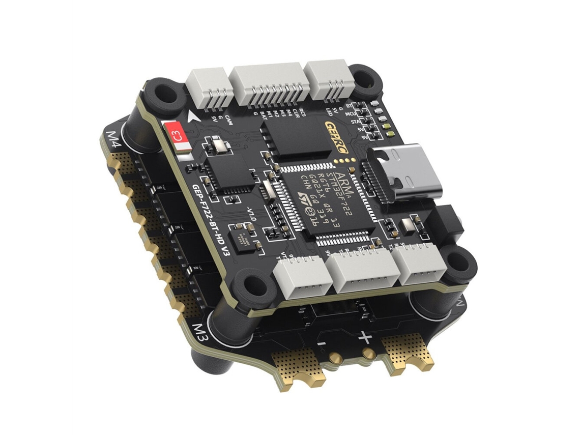 F722+8bits 65a 30.5x30.5mm Geprc Taker F722 Bt Hd V3 Controlador Vuelo 3-6s 65a 8bits 4en1 Esc Fpv
