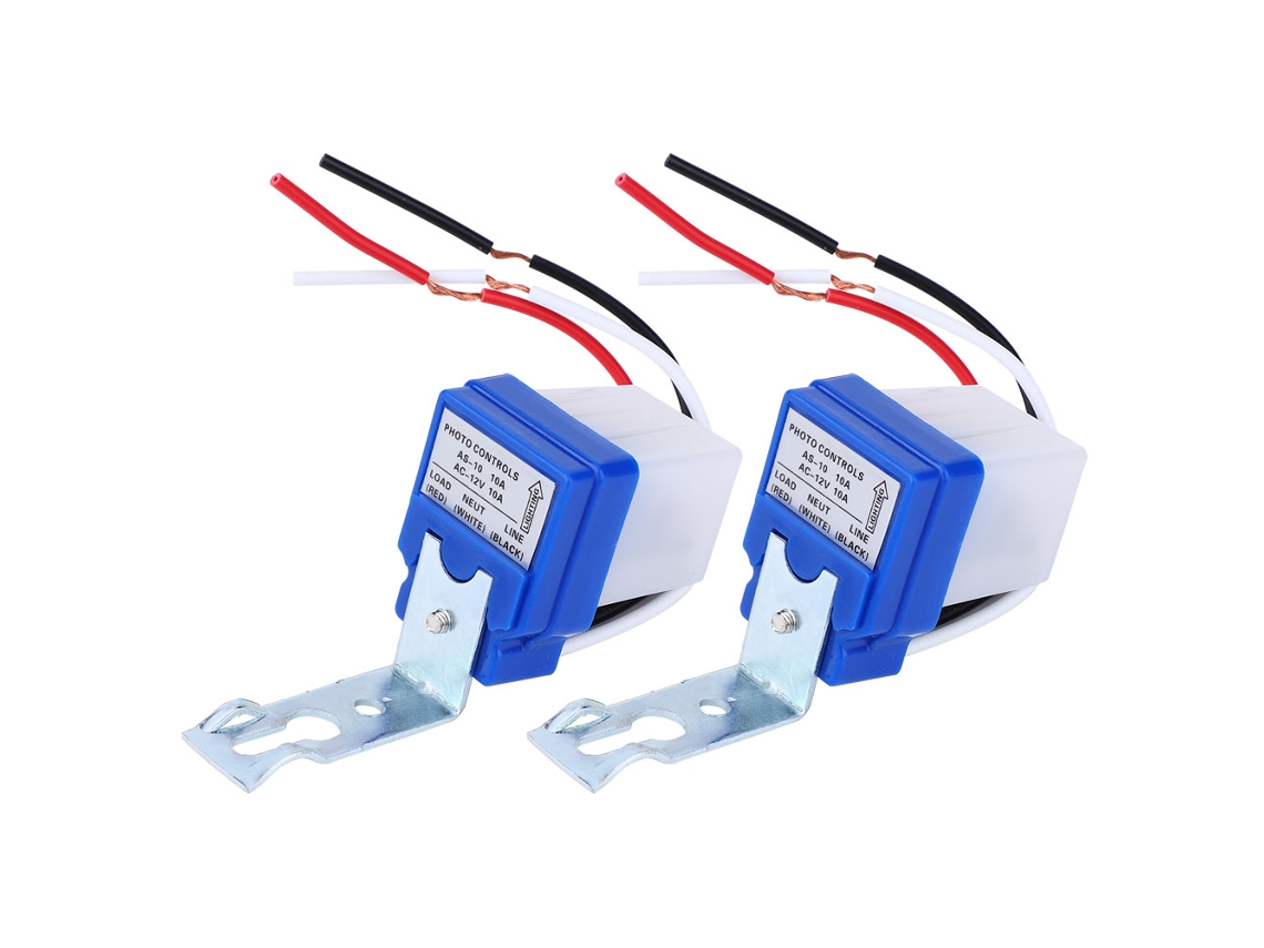 2 Interruptores De Luz Automáticos Para Exteriores, Con Sensor De Luz Y Control Fotográfico, As-10a-12v Dc12v, Para Farolas Y Exteriores.