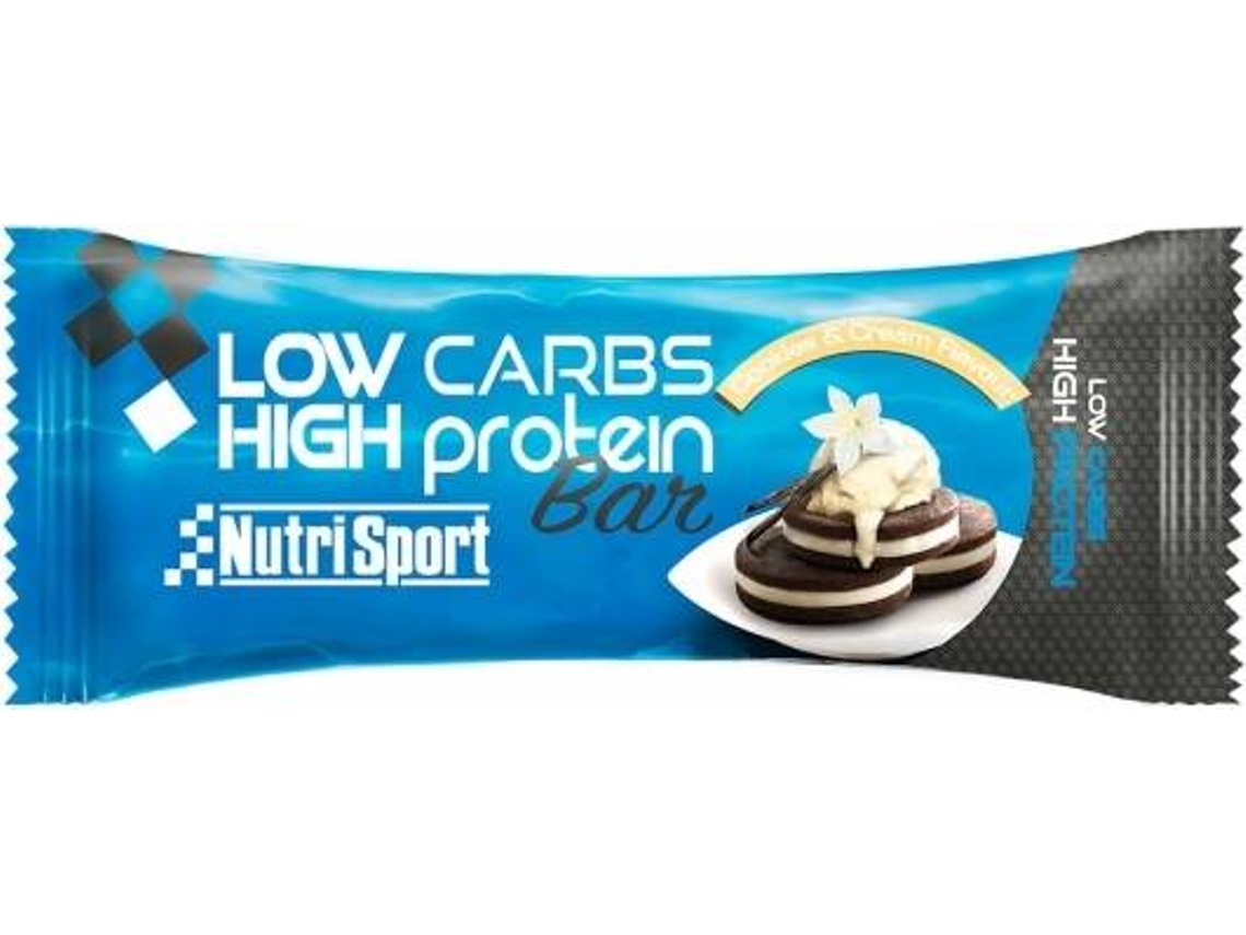 Complemento Alimentar NUTRISPORT Nutrisport Low Carb High Protein 16 En Biscoito e Creme En Ergy Bars Box