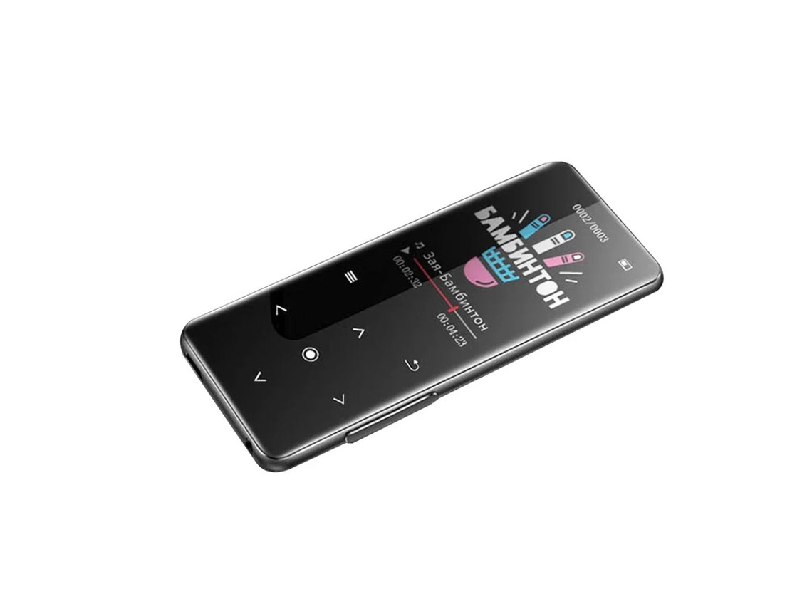 MP3 YIZHOOD A20 4G)Bluetooth 5.2 Altavoz Micrófono Tecla táctil FM HIFI E-book negro