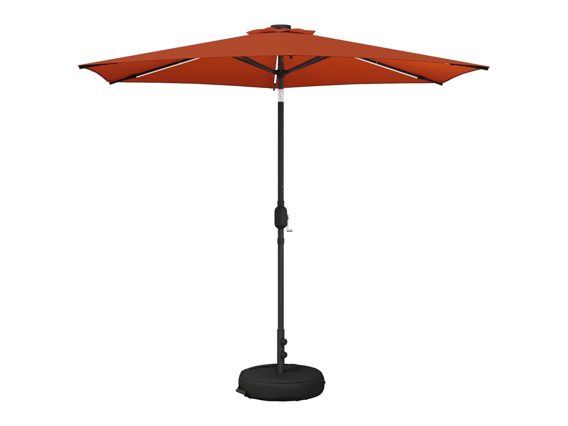 Vidaxl Parasol De Jardín Con Luces Led 270 X 270 Cm Poliéster
