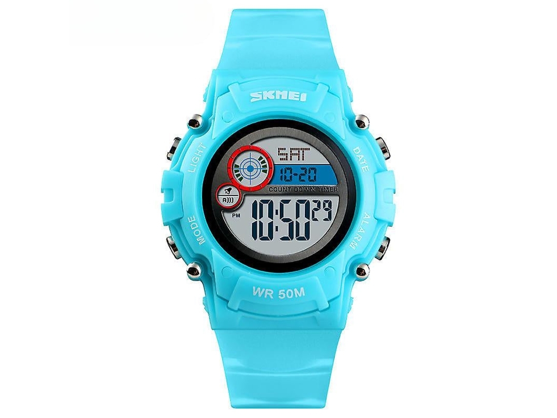 Reloj deportivo digital resistente al agua para niños Máquina totalmente en blanco y negro