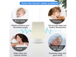 Máquina De Ruido Blanco Portátil Para Bebé Con Luz Nocturna, Ideal Para Dormir Y Viajes