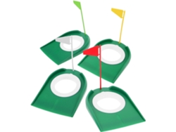 Juego De Putt De Golf Portátil De 4 Piezas Con Hoyo Y Bandera.