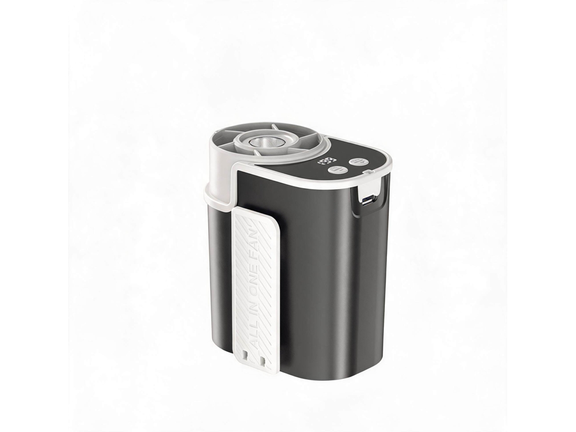 Ventilador Portátil De Cinturón Henten Home Con Clip Para Cinturón Y Pantalla Digital - Blanco