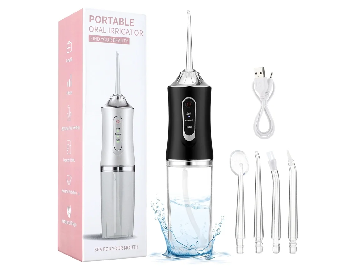 Irrigador bucal portátil OHPA ZZ05, negro