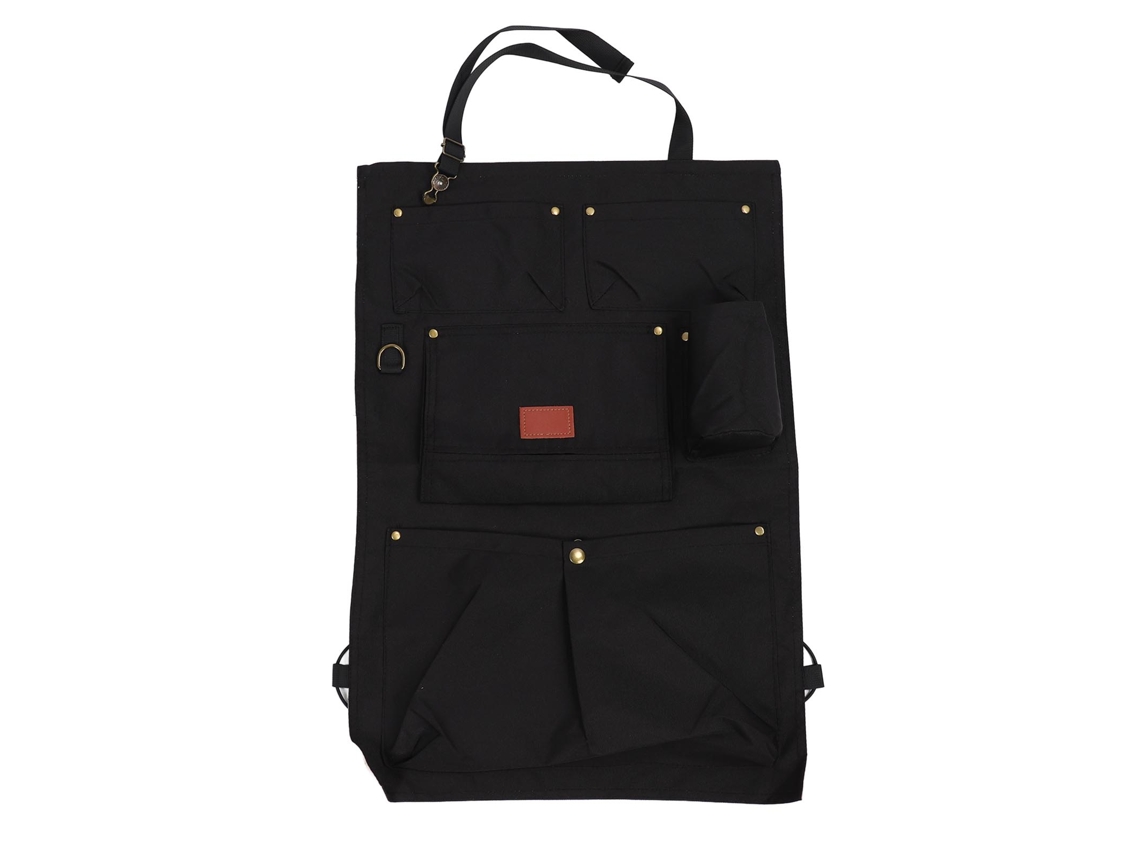 Organizador Ajustable E Impermeable Para El Asiento Trasero Del Coche Con Bolsillos Multifuncionales - Negro