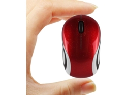 Mini Ratón Óptico Inalámbrico Portátil Para Viajes Con Receptor Usb Para Pc/portátil - Rojo