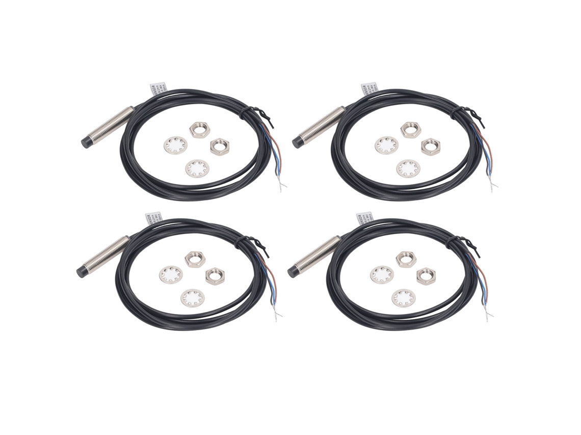 4 Conjuntos Interruptor De Proximidad Inductivo 2mm Cable 3 Pnp No Sensor Proximidad 6-36vdc