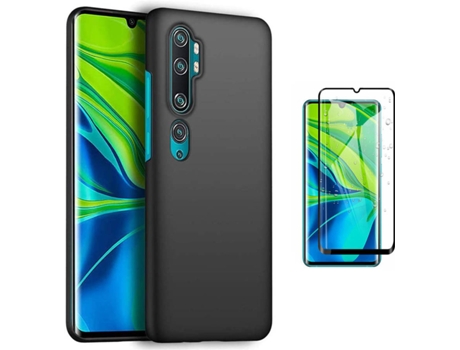 Kit Carcasa y Protector Xiaomi Mi Note 10 Pro Flexguard Turtleshell Negro