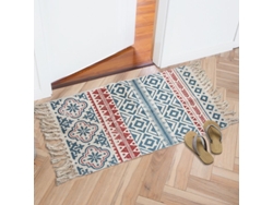2026-alfombra De Baño Boho, Alfombras Geométricas Modernas, Tejidas De Algodón Con Borlas Lavables A Máquina