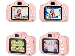 Cámara digital 1080p para niños con pantalla a color de 2.0” y ranura para tarjeta Micro SD para niños. Tarjeta SD de 32 GB incluida. Rosa Yizhood