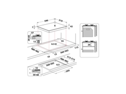 GOA 6423/NB1 Negro Integrado 60 cm Encimera de gas 4 zona(s) WHIRLPOOL