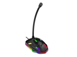 Micrófono De Escritorio Chrui Usb Con Botón De Silencio Y Luz Rgb Brillante