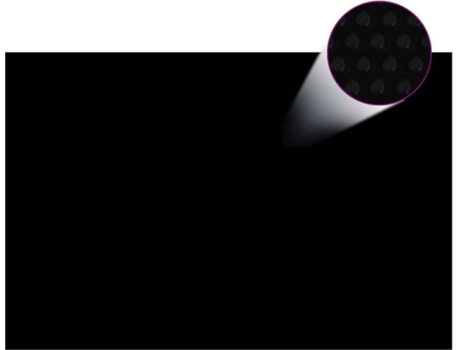 vidaXL Cubierta solar de piscina de PE rectangular flotante 6x4m negro