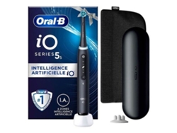 Cepillo Dental Braun Io 5 Estuche Viaje 3 Cabezales Negro