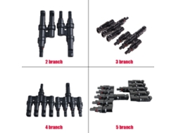 Conector En Y En Par Mmf+ffm Para Conexión En Paralelo De Paneles Solares, Ip67 Resistente A Los Rayos Uv.