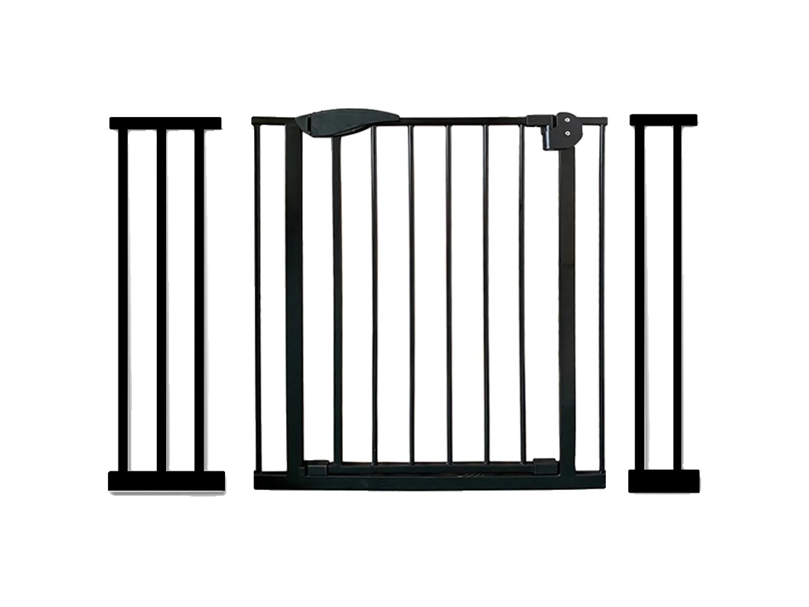 Barrera de seguridad, ancho ajustable de 75 a 115 cm, fácil instalación, color negro OEM