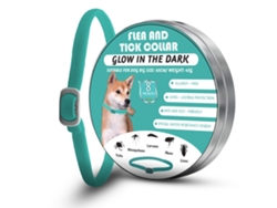 Colar De Pulga Azul-esverdeado Para Cães | 8 Meses De Proteção, Luz Noturna