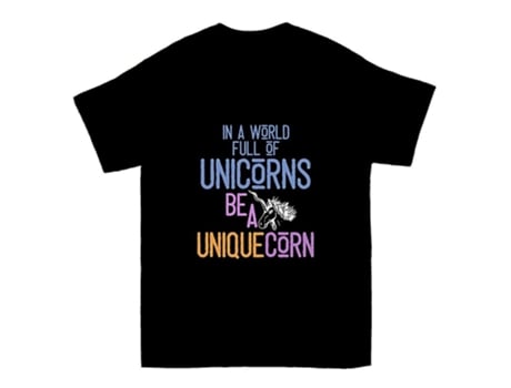 Camiseta ROCKINSTONE In World Full Of Unicorns Be Algodón para Hombre (S)