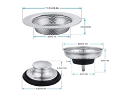 Filtros de tapón de fregadero de acero inoxidable para evitar obstrucciones