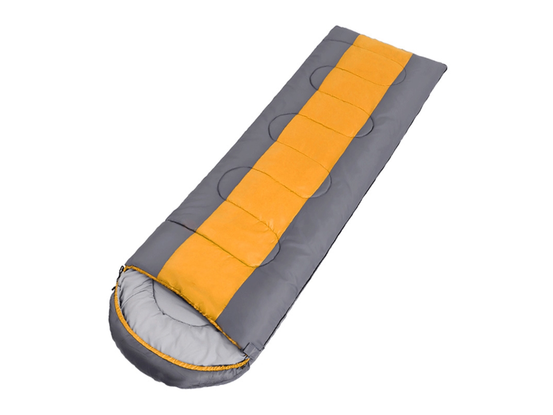 Saco De Dormir Para Adultos Relleno De Algodón Cálido Para Acampar Y Hacer Senderismo En Invierno, Color Gris Anaranjado, 1,0 Kg.