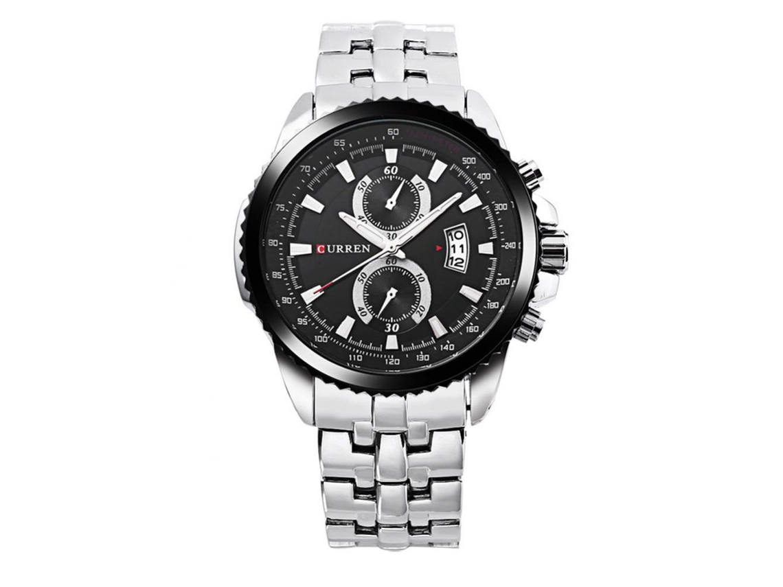 Reloj De Pulsera Para Hombres Hannah Martin Con Movimiento De Cuarzo (carcasa Blanca Dial Negro)