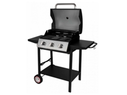 Barbacoa de gas de pie 3 fuegos 10.500w negro 335541 - SOMAGIC