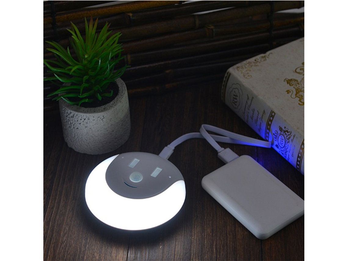 2026-luz Nocturna Con Sensor De Movimiento Usb Led Diseño Sonriente Para Niños Dormitorio Baño Interior
