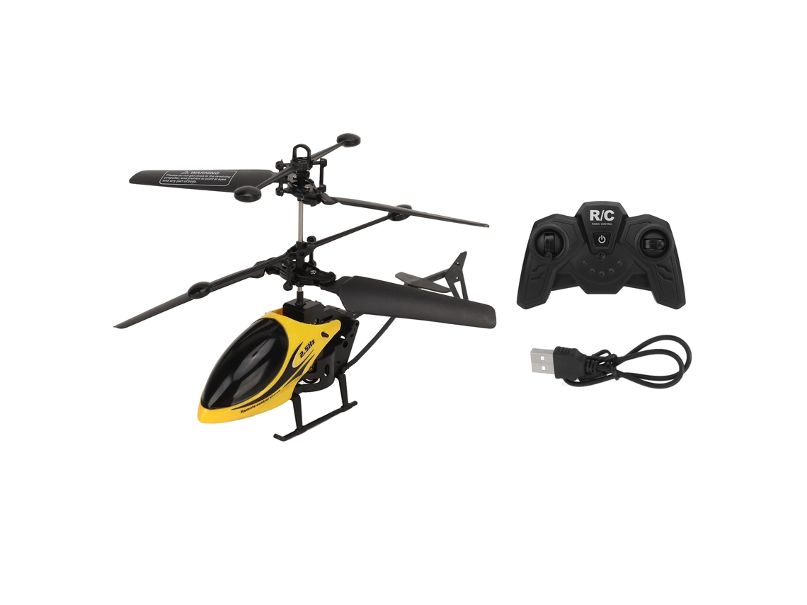 Dan26-helicóptero Rc Miniatura Con Luz Carga Eléctrica Drone Con Altitude Hold Juguete Para Todas Las Edades Amarillo