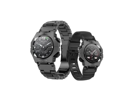 Chronus Smart Watch Business para Hombres 1.19 Pantalla AMOLED Resistente al Agua 5Atm Fitness Watch Negro AUJEZON