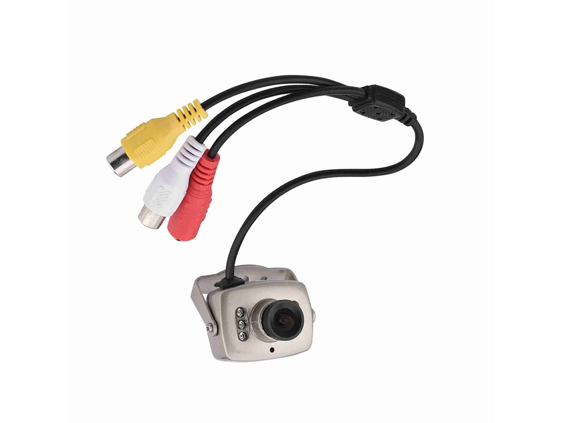 Minicámara De Seguridad Cctv Con Cable, 6 Led, Visión Nocturna Digital, Vídeo Cmos Ntsc.