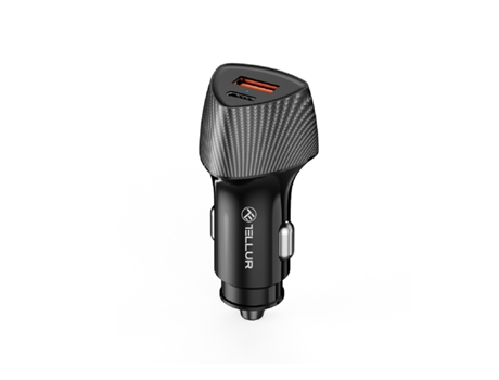 Cargador de coche TELLUR FCC10 38W 6A (PD20W+QC3.0) negro