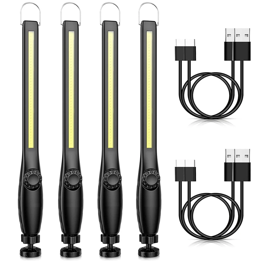 Luz de trabajo LED COB recargable por USB, magnética, potente y portátil con batería integrada de 3000 mAh para acampar. Aeuzwr