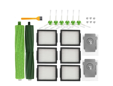 Saco de pó de escova lateral com filtro hepa para irobot roomba i7 i7 i6 i8 e5 e7