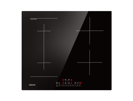Placa de Inducción CIARRA 4 fuegos 7200W Función Boost y Zona Flex 60cm CD4BFBIH