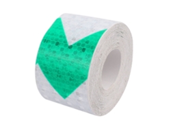Cinta Reflectante De Advertencia Con Diseño De Panal De Abeja. Color Verde Y Blanco. 5 Cm De Ancho.