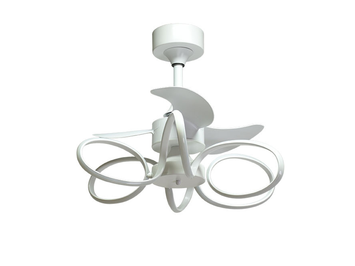 Ventilador de Techo Karla Blanco 3 Aspas 65W Led 3000-4000-6000K Alt.53Xd.60Cm FERRIMEX