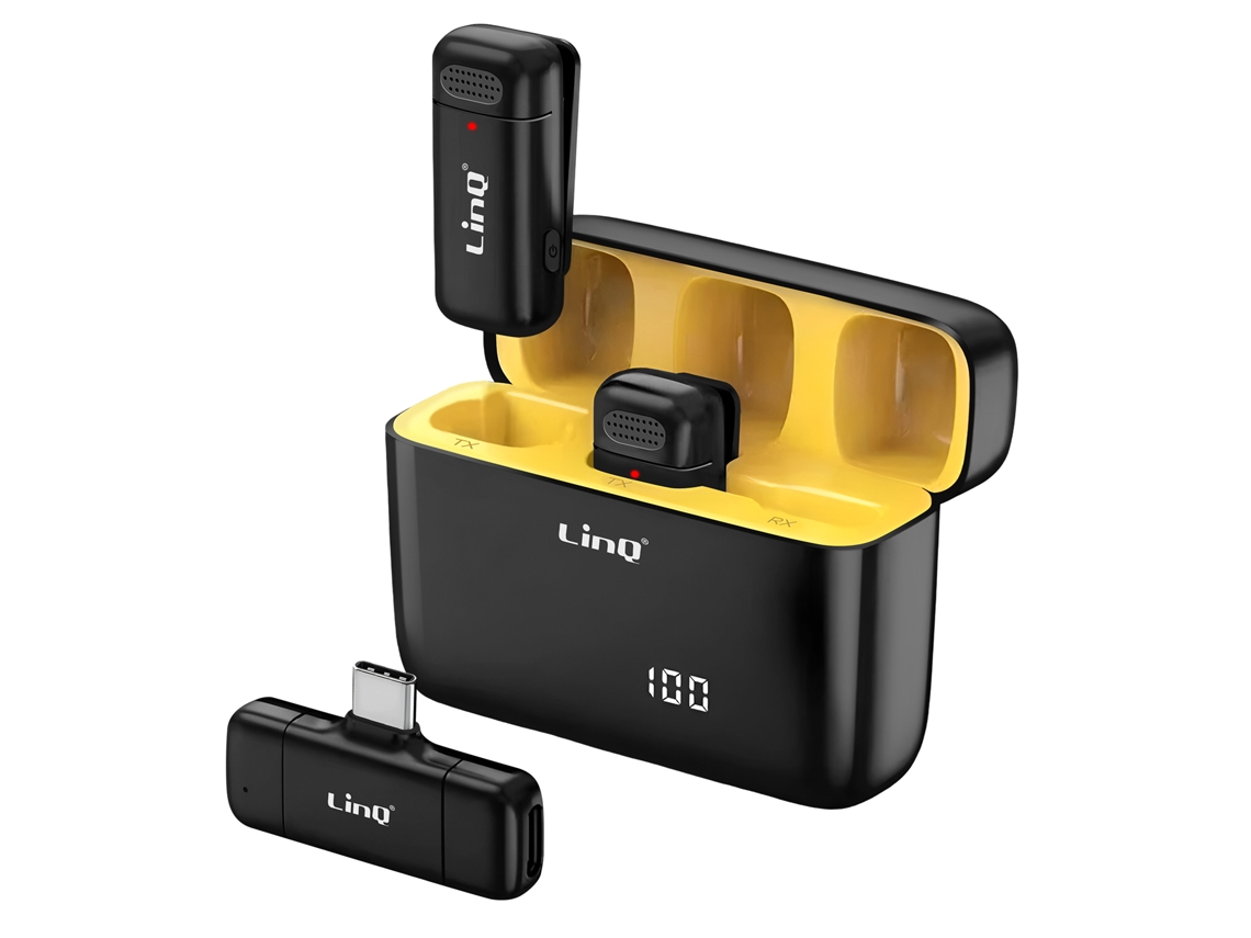 LinQ Micrófono Conector inalámbrico receptor USBC Negro