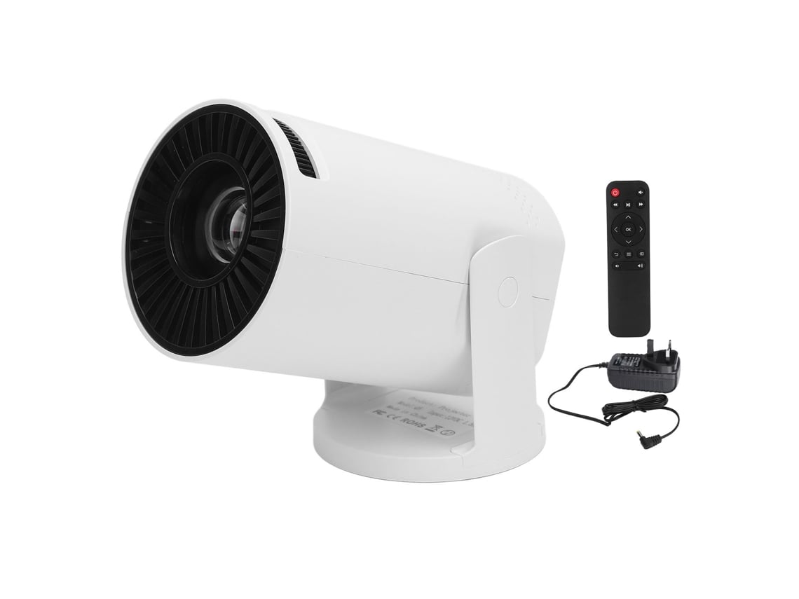 Proyector Portátil Pequeño 1080p Con Autocorrección, Proyección Exterior Inalámbrica Y Con Cable, Enchufe Británico.